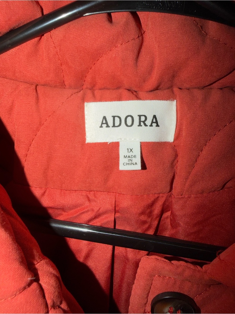 ADORA Quilted Puffer Jacket in Rust Red - Picture 2 of 4
